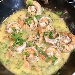 Drunken Jerk Shrimp Scampi