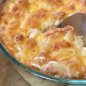 three cheese baked mac and cheese