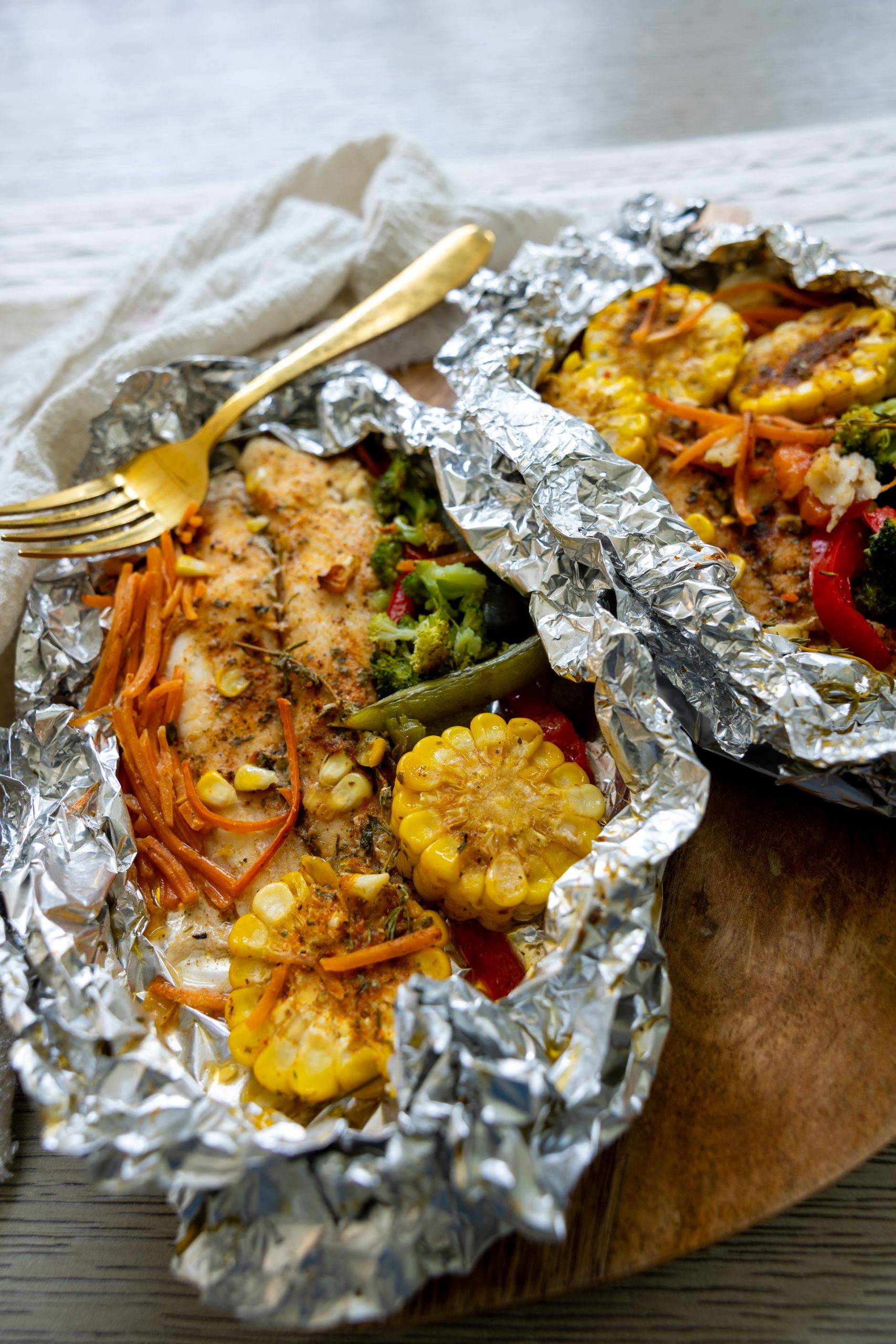 Baked Swai & Vegetables in Foil Asili Glam